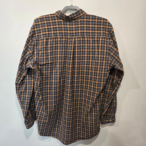 Carhartt Flannel Plaid Button Down Shirt S151 Large Tall - Picture 2 of 9